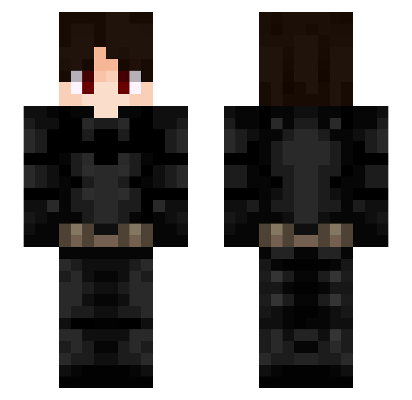 0nn Minecraft skin, front and back view