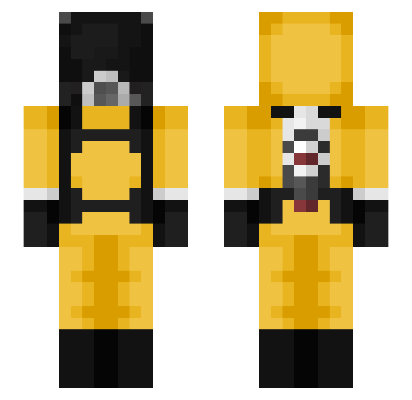 rayyzii Minecraft skin, front and back view