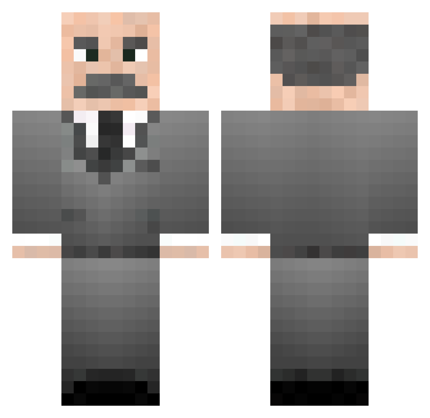 Drippling_ Minecraft skin, front and back view
