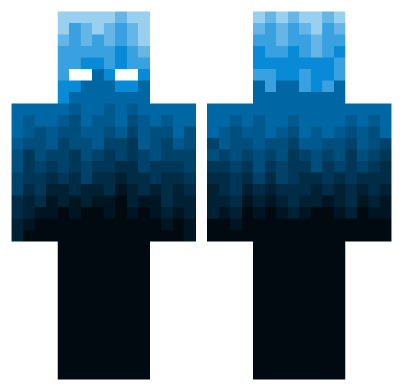 Rethrill Minecraft skin, front and back view