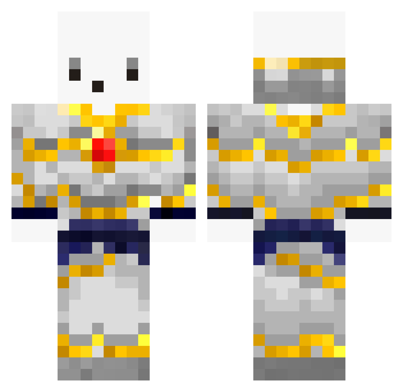 Keosyu Minecraft skin, front and back view