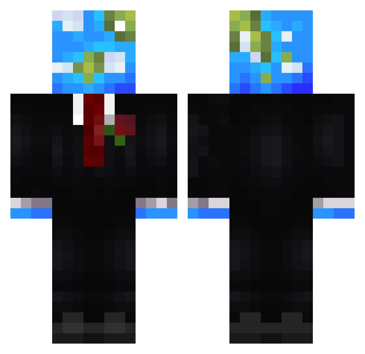 luv4sora Minecraft skin, front and back view