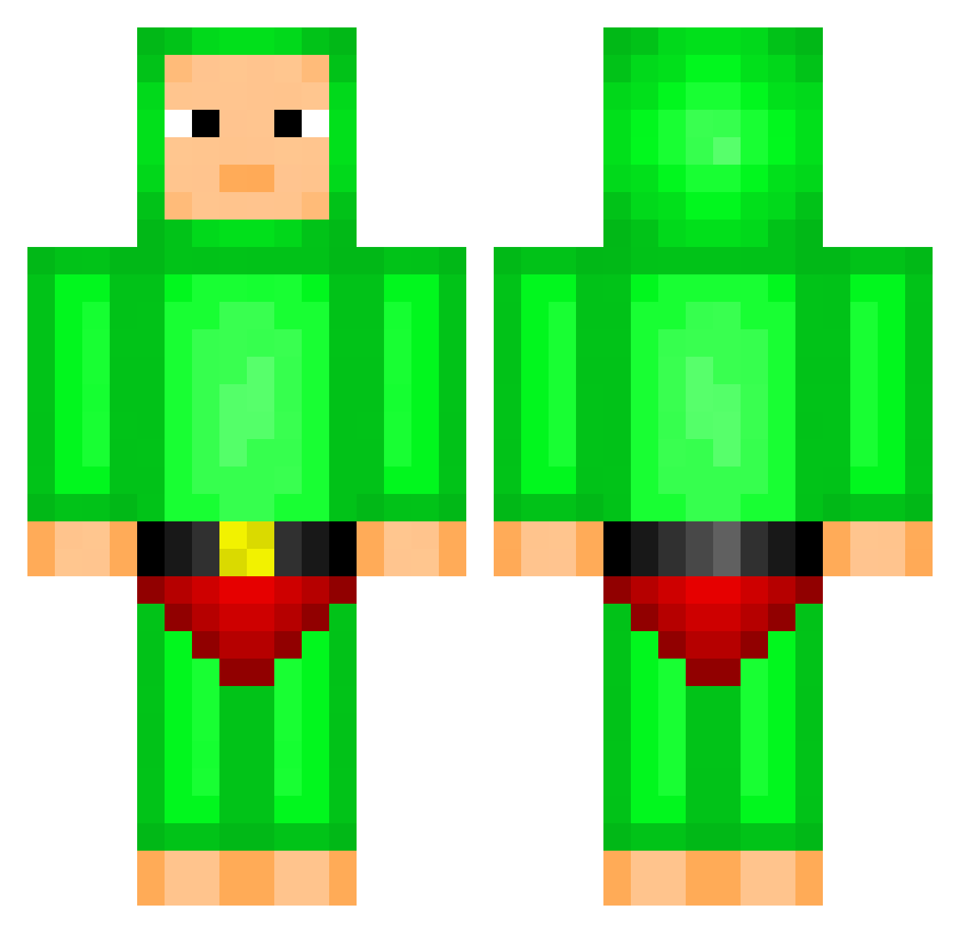 realbeefstew Minecraft skin, front and back view