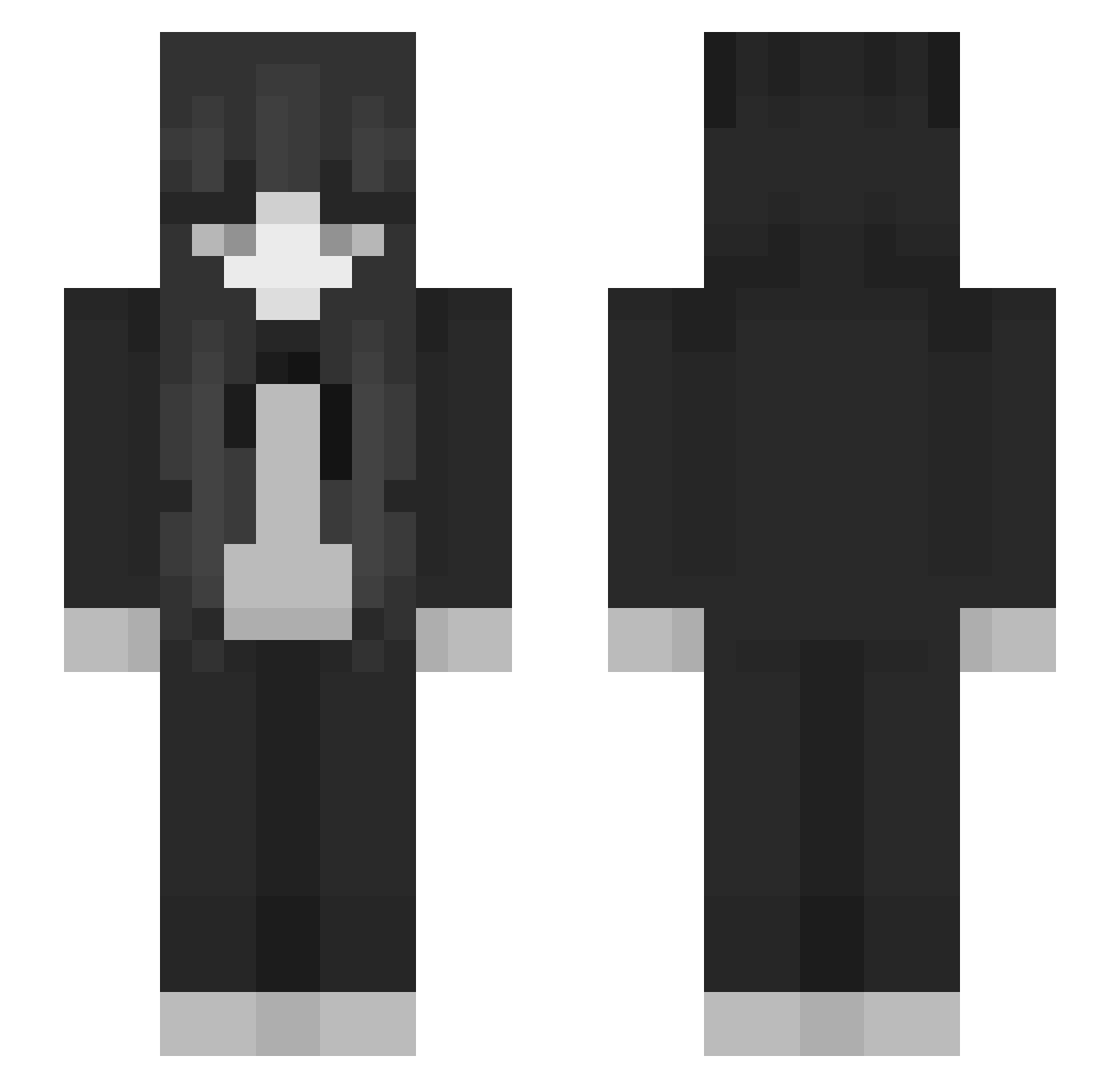 Alyson Minecraft skin, front and back view
