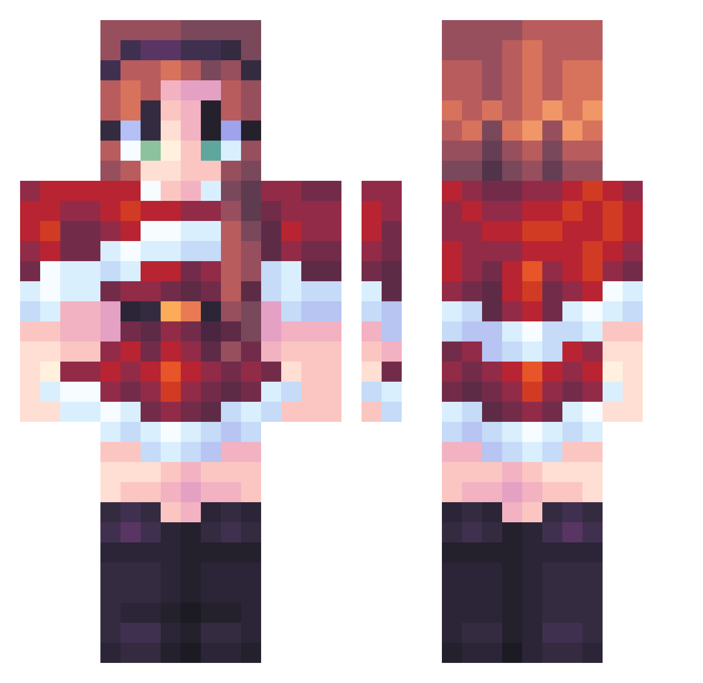 DaylightThief Minecraft skin, front and back view
