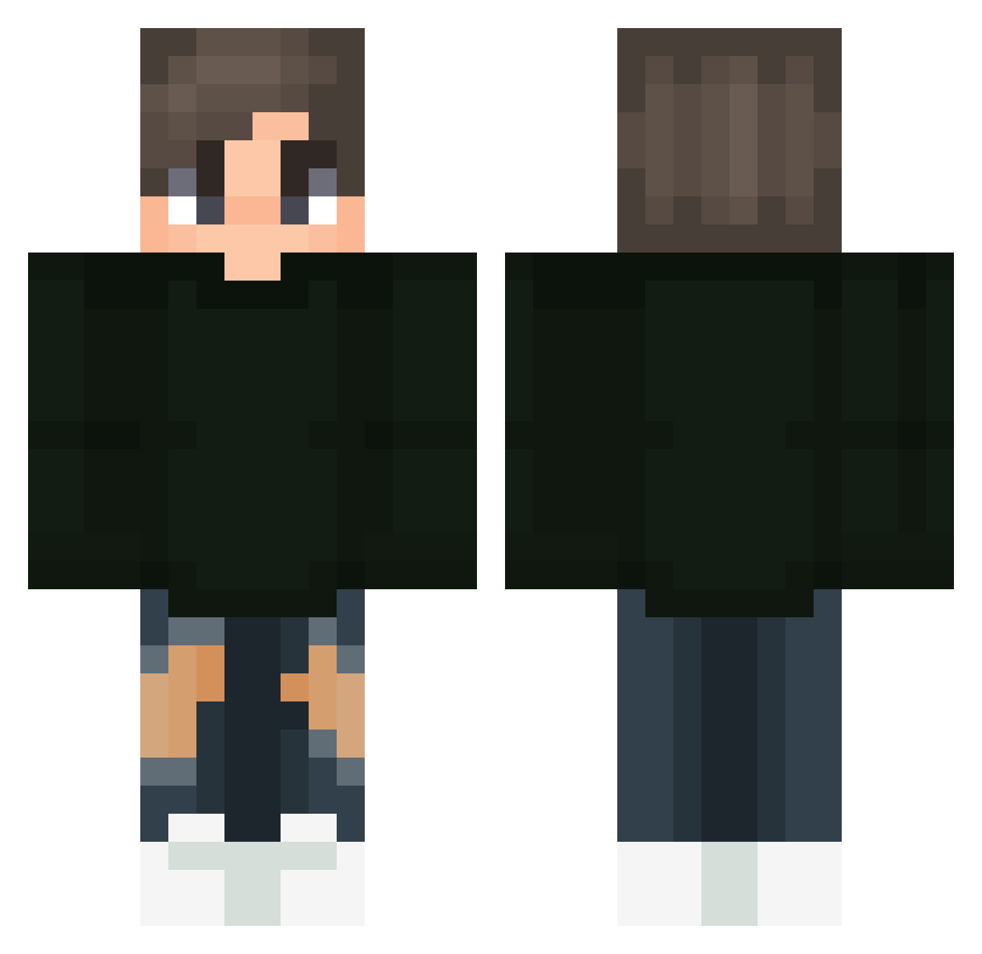 ReeWee Minecraft skin, front and back view
