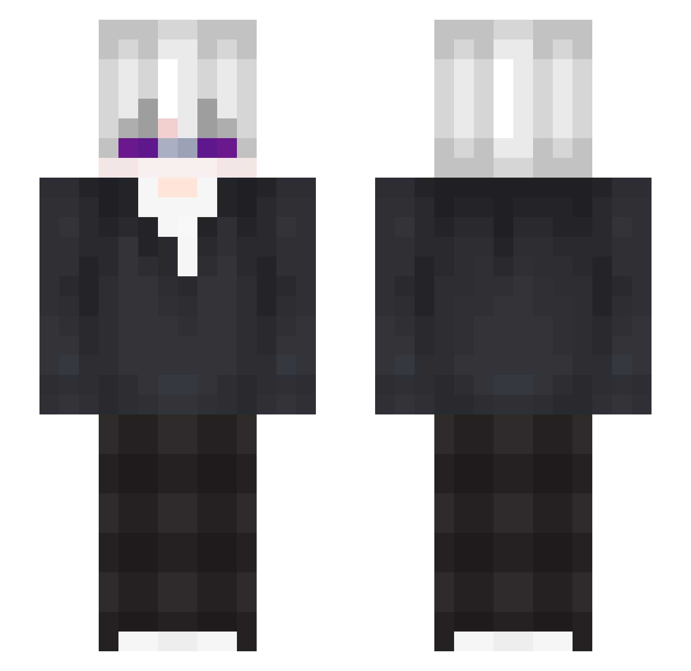 Monkey_Tayler Minecraft skin, front and back view