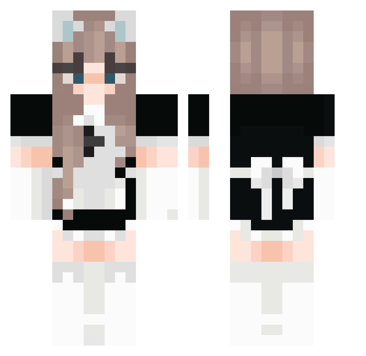 rhksgh Minecraft skin, front and back view