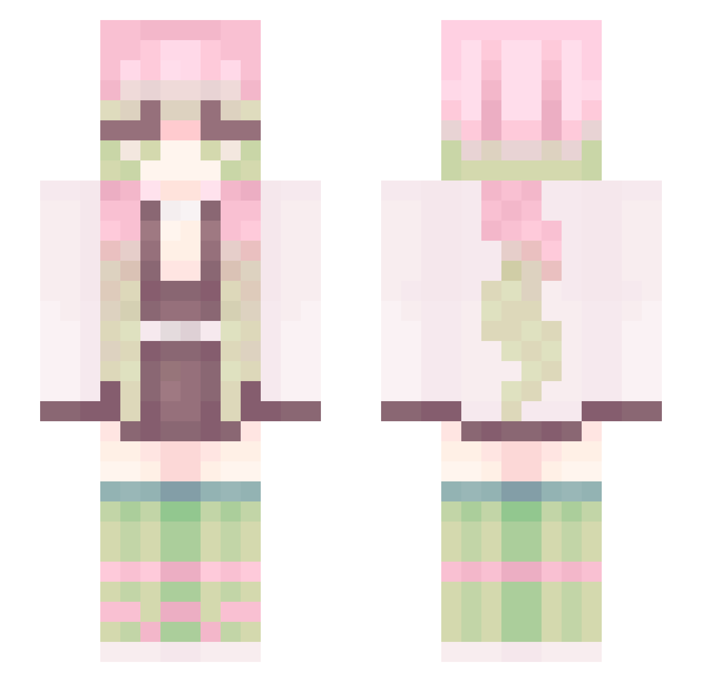Falconduty Minecraft skin, front and back view