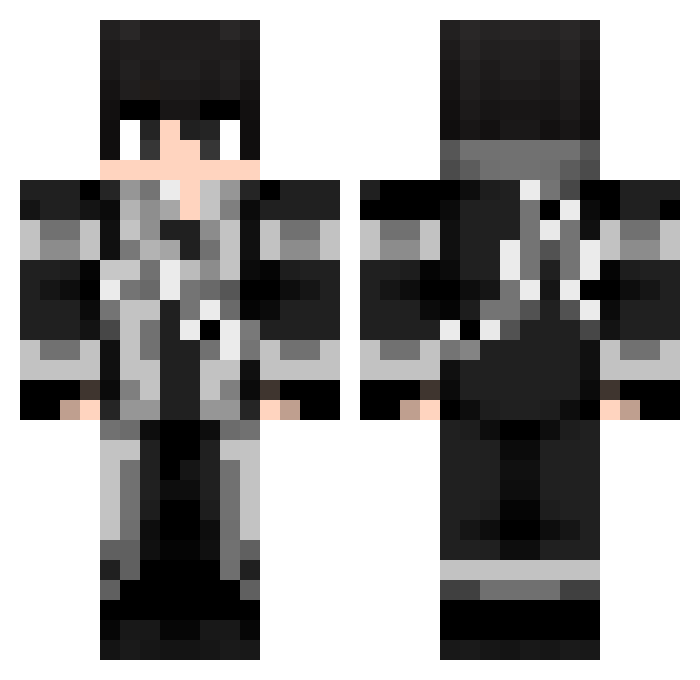 saoKiritoo Minecraft skin, front and back view
