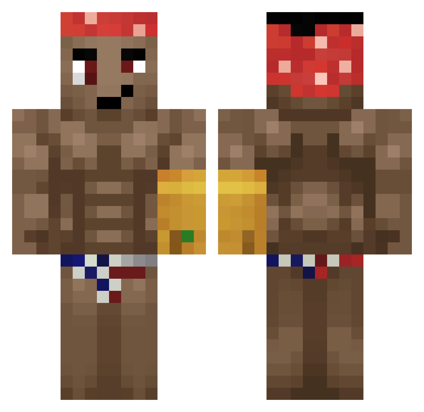 _Pantrax_ Minecraft skin, front and back view