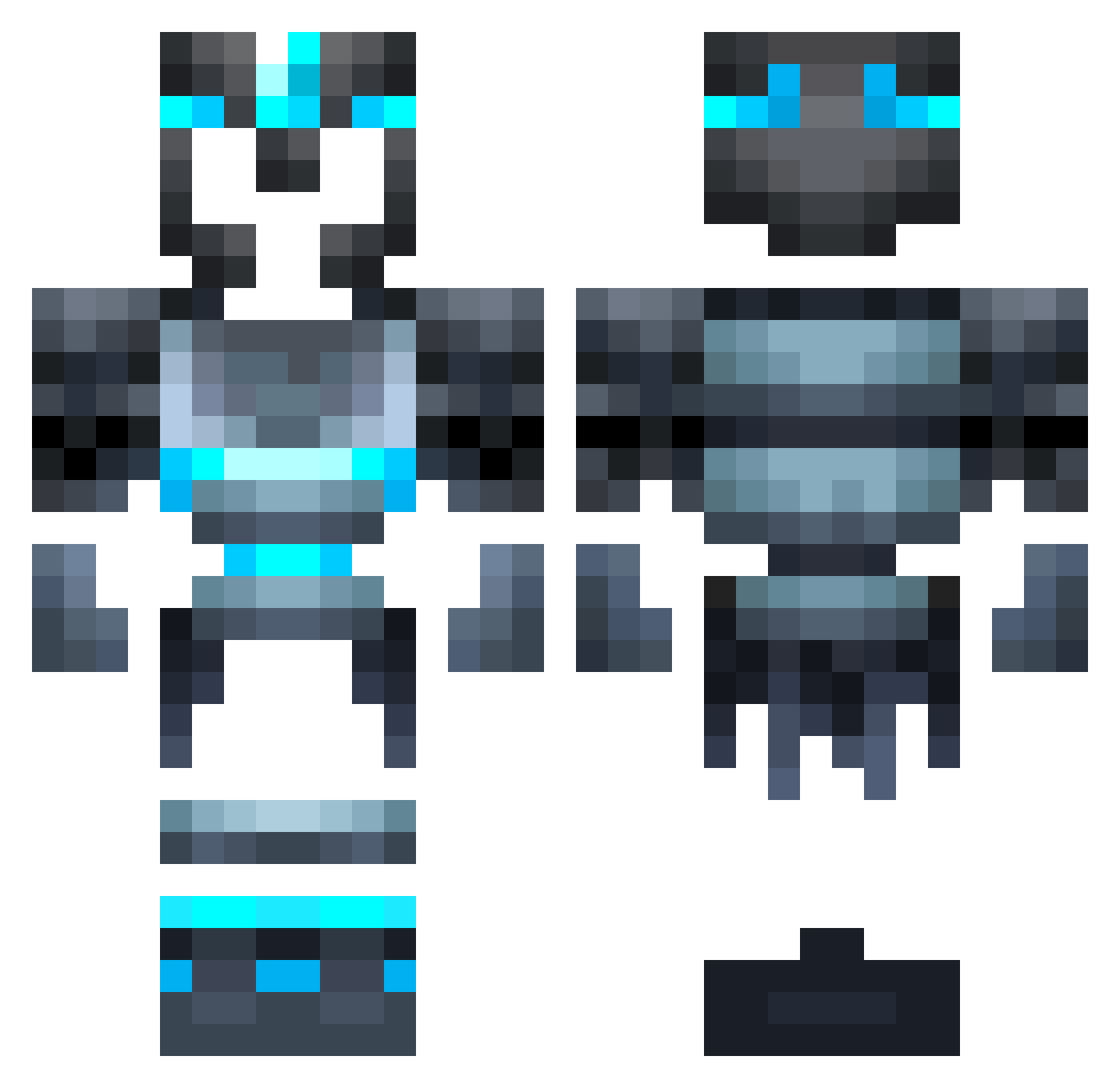 Felix8285 Minecraft skin, front and back view