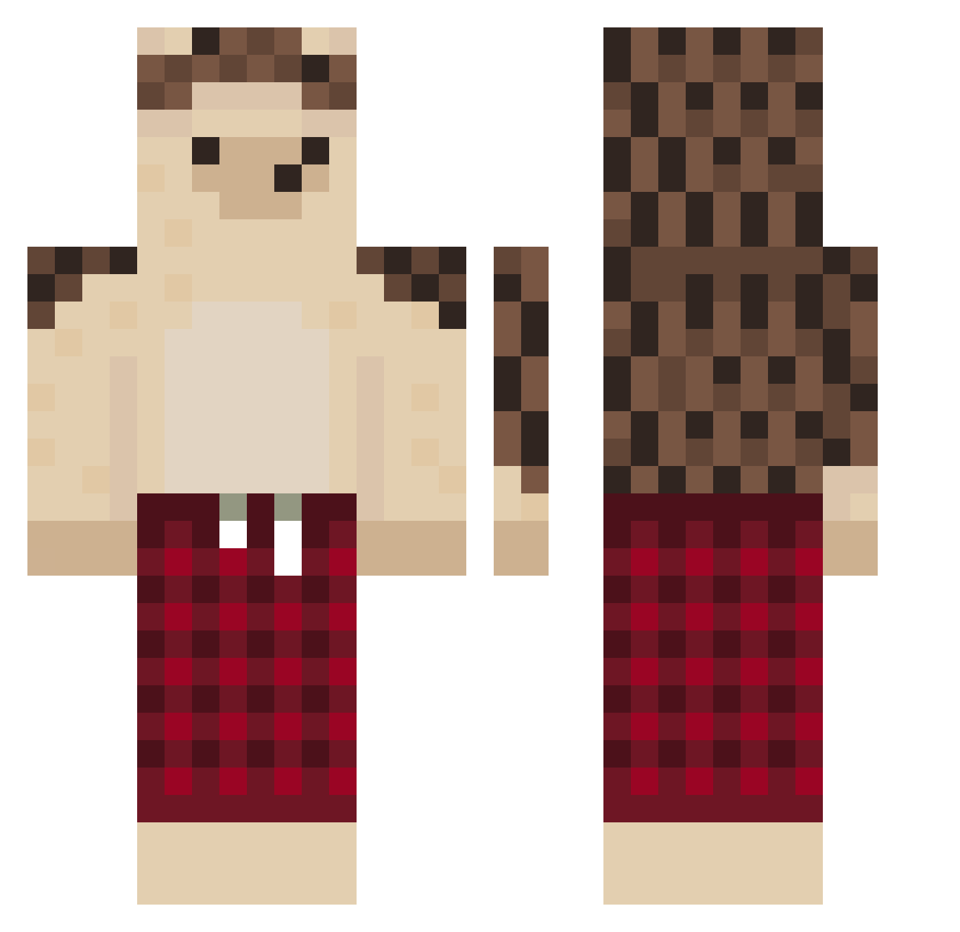 santa_xmas Minecraft skin, front and back view