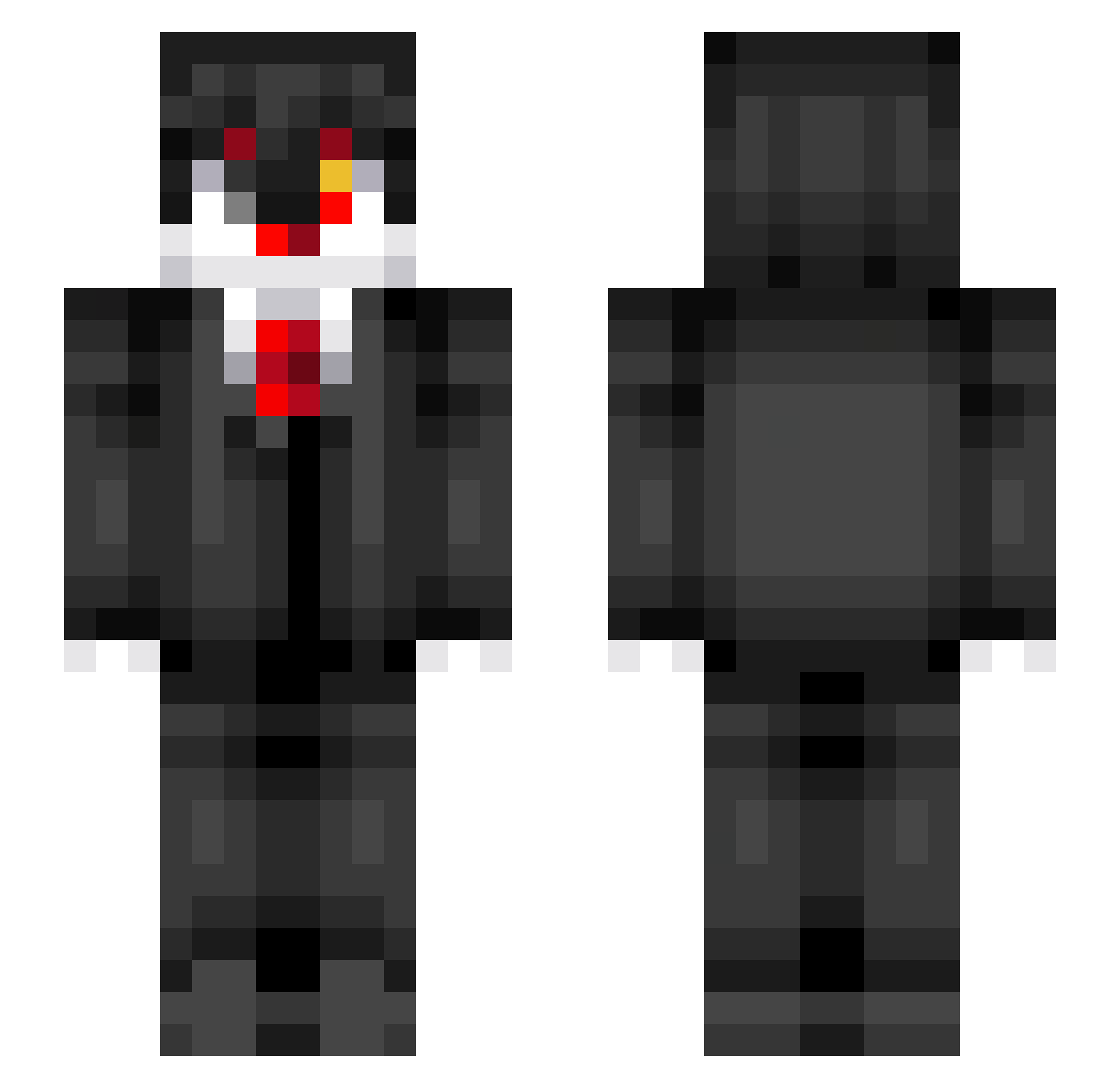 Tamboland Minecraft skin, front and back view