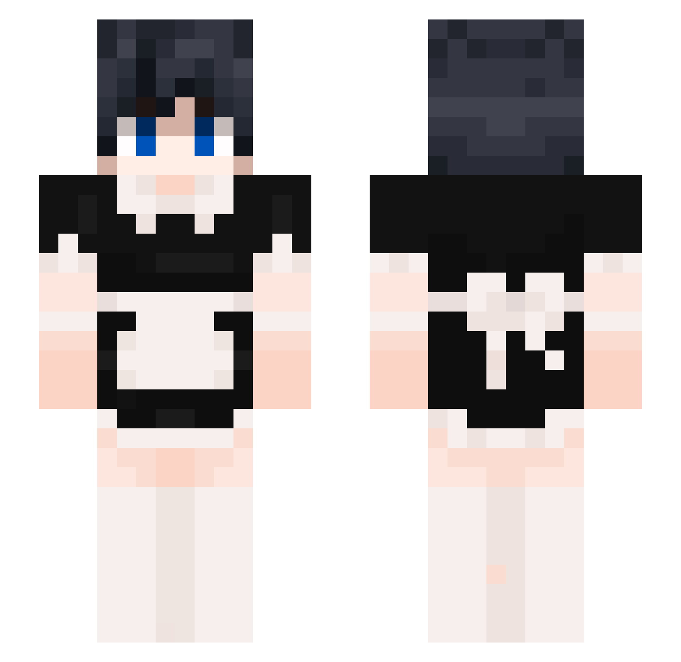 Bai_Jing88 Minecraft skin, front and back view