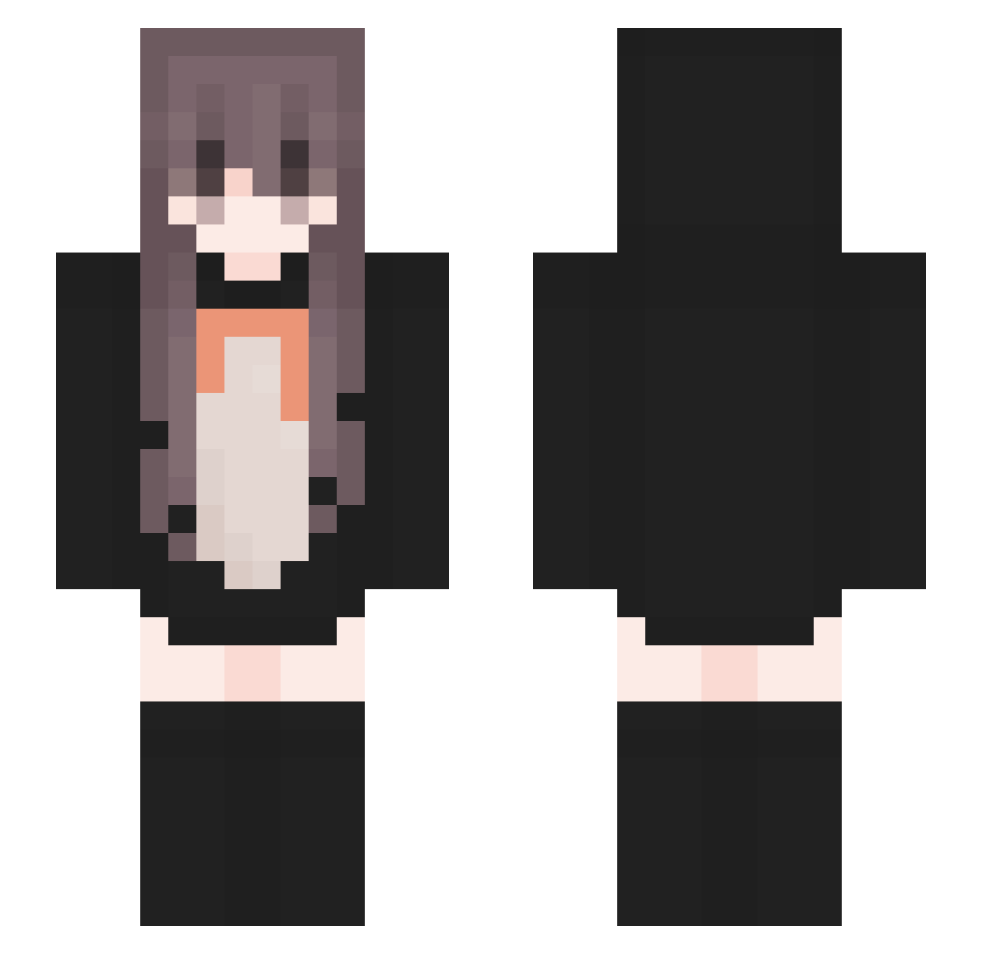 beatrix Minecraft skin, front and back view