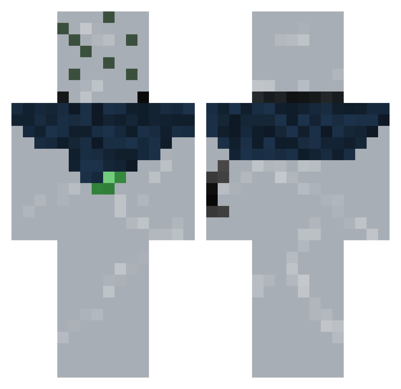 xxkiekiexx Minecraft skin, front and back view