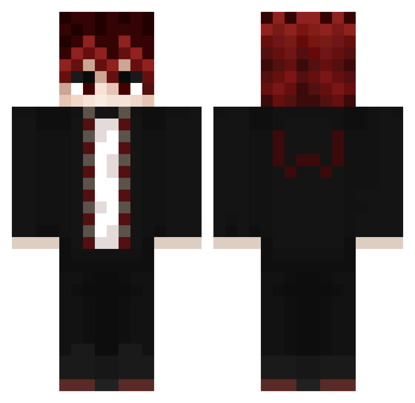 Weggo69 Minecraft skin, front and back view