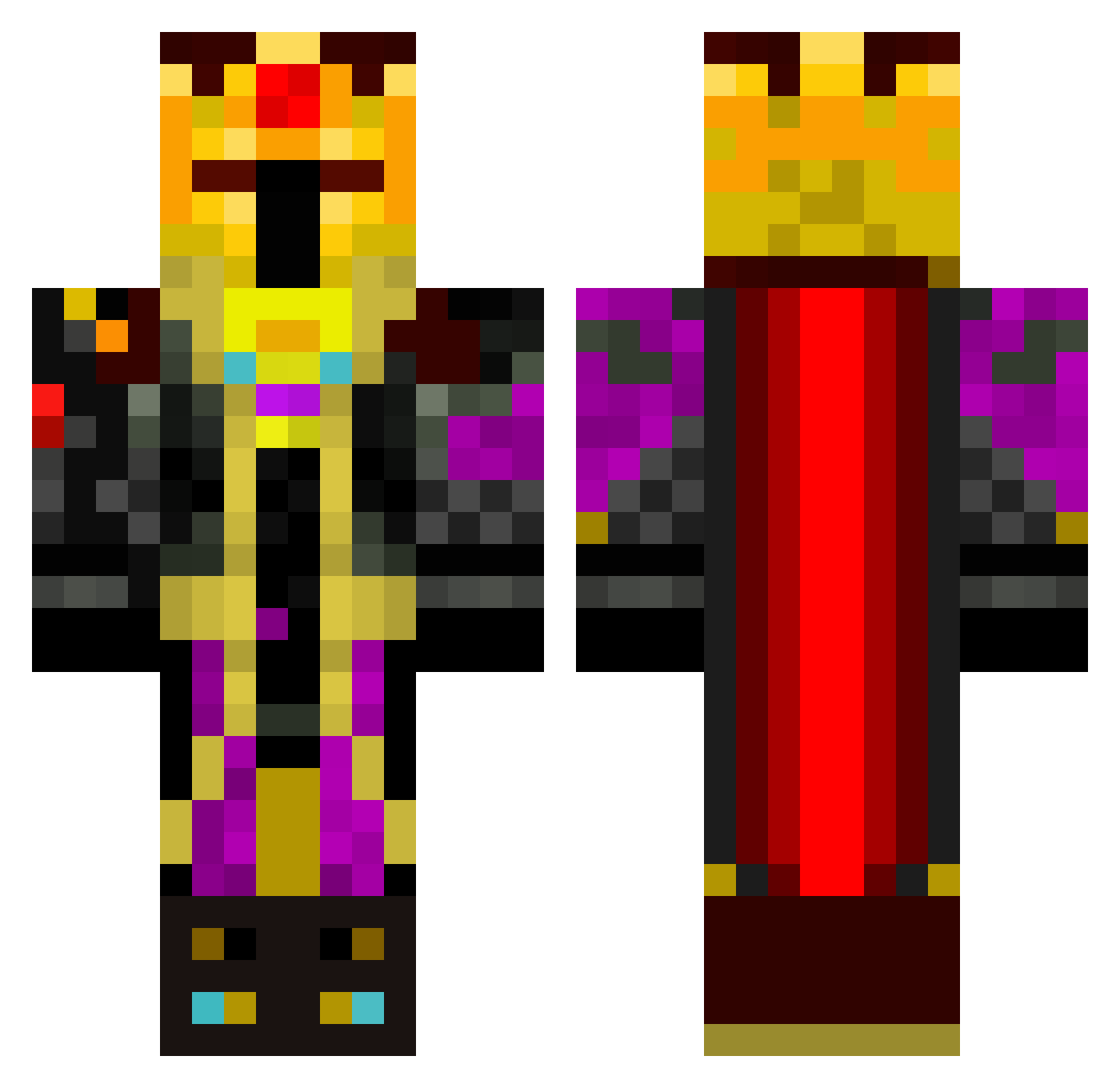 THEDES7ROYER0 Minecraft skin, front and back view