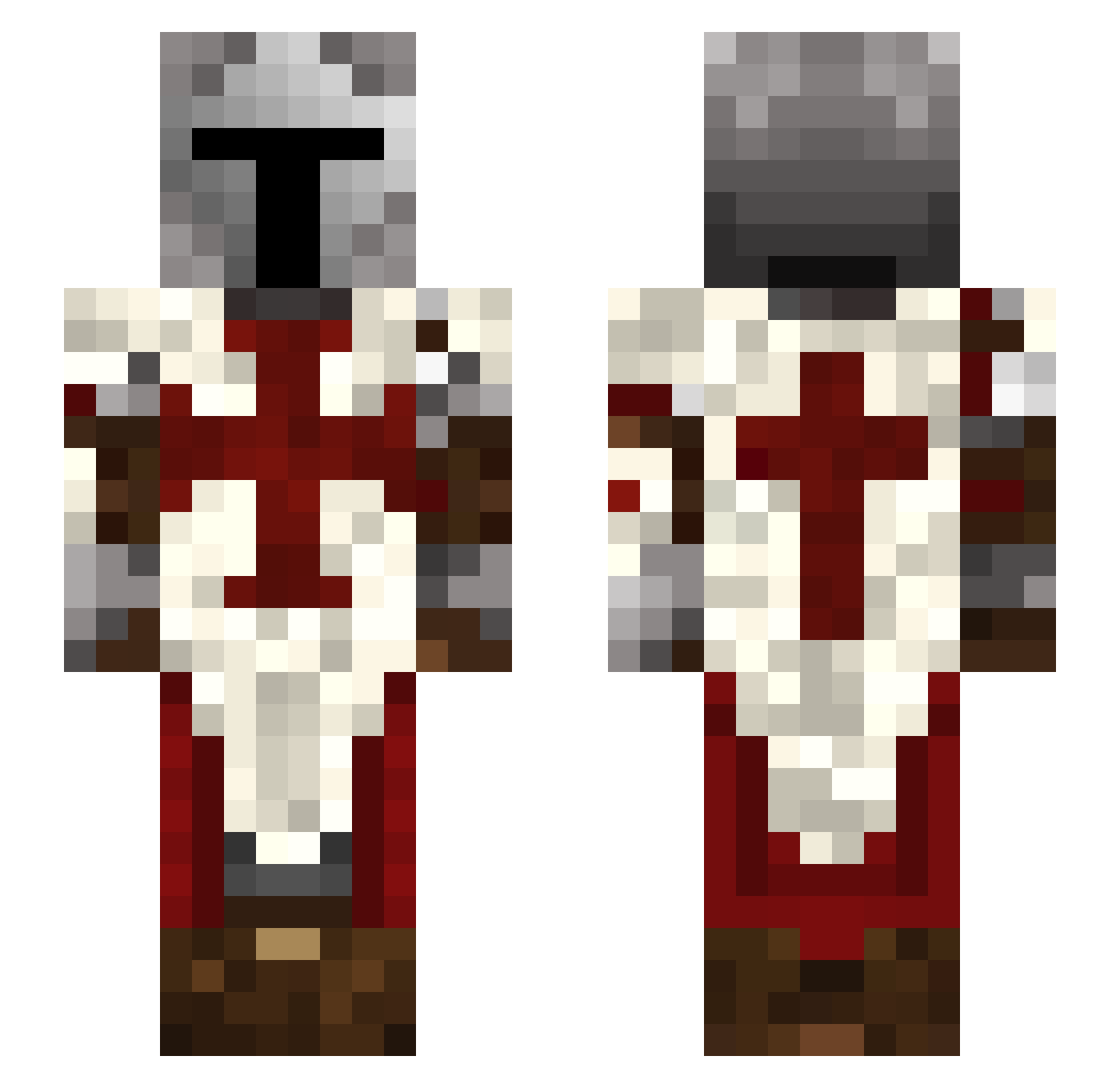 tRinGo360 Minecraft skin, front and back view
