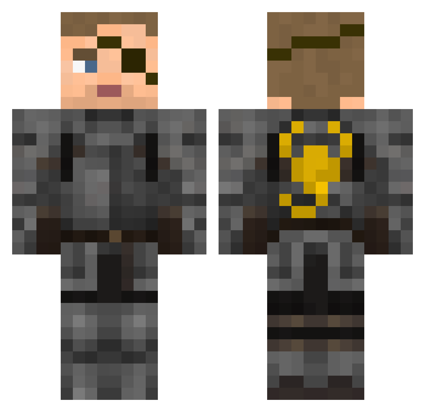 BigSoup141 Minecraft skin, front and back view
