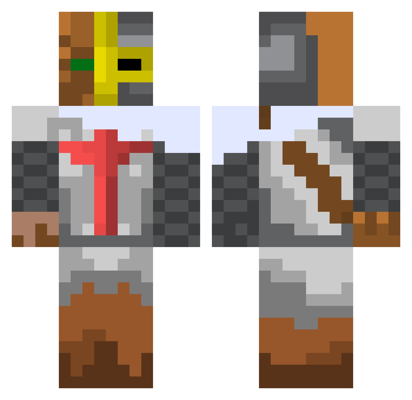Doge_kingI Minecraft skin, front and back view