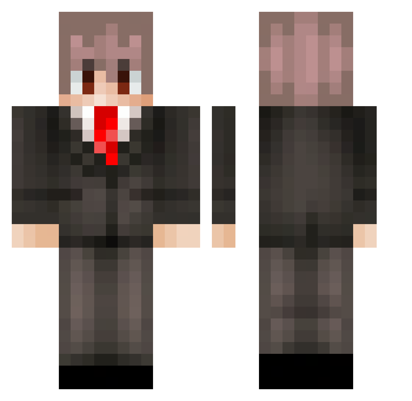 TheDoo8 Minecraft skin, front and back view