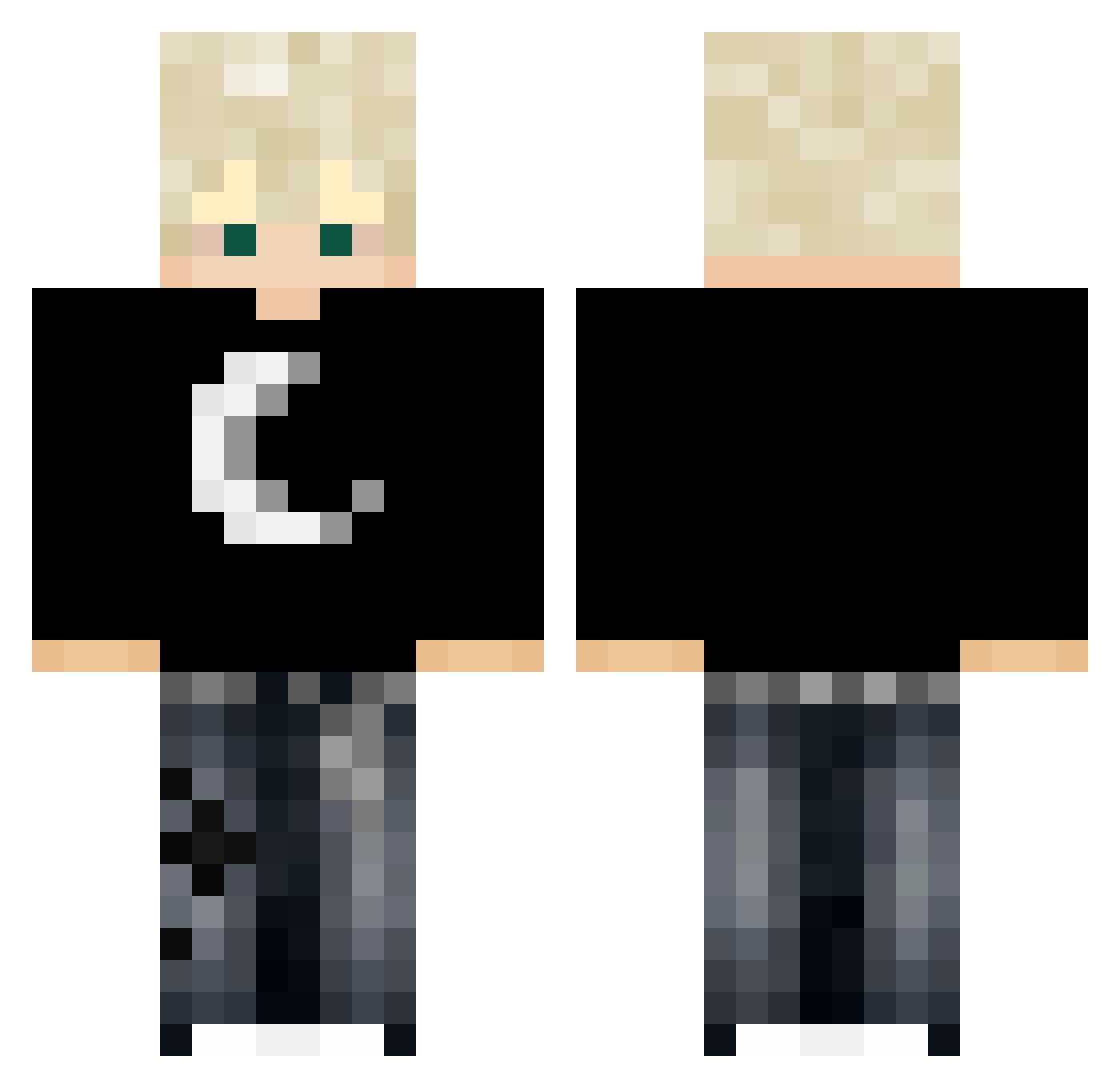soloqvsxi Minecraft skin, front and back view
