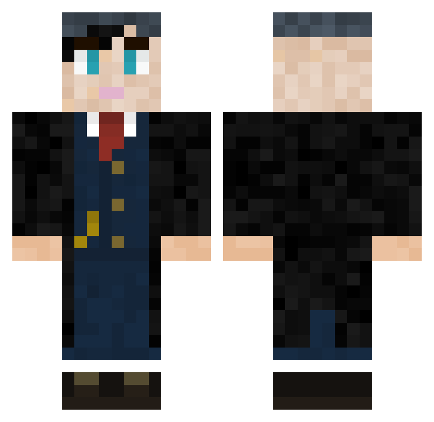 TheKfc358 Minecraft skin, front and back view
