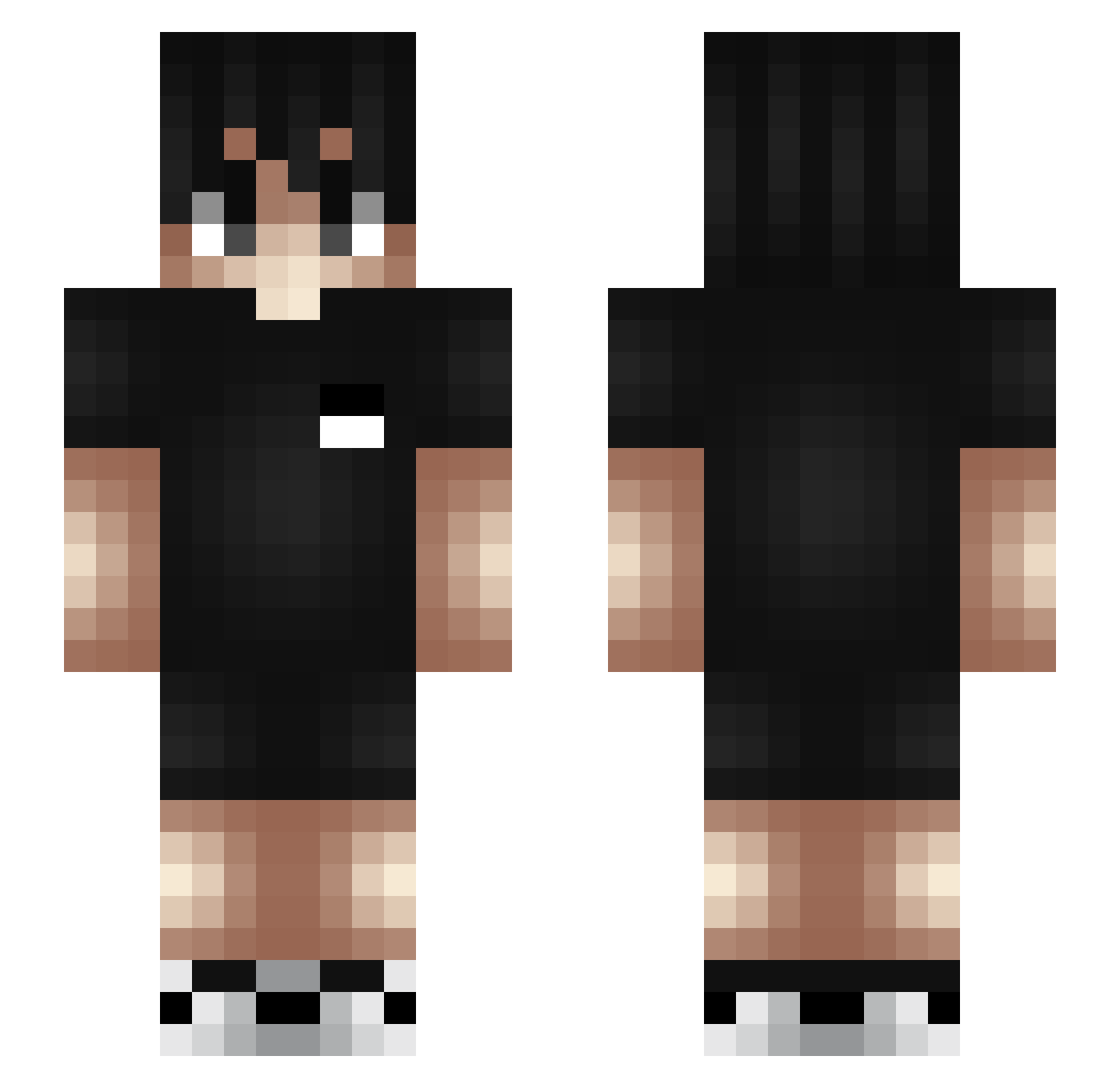 KyutoryuAshura Minecraft skin, front and back view
