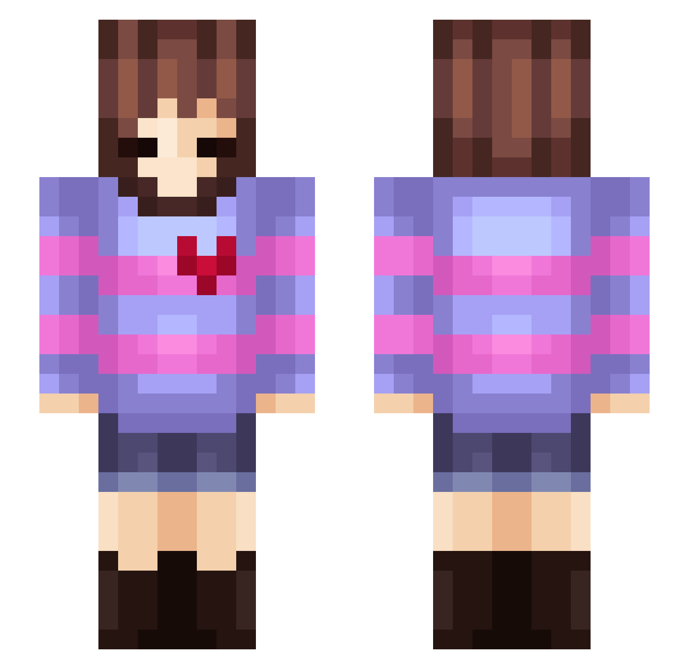 Michael130430 Minecraft skin, front and back view