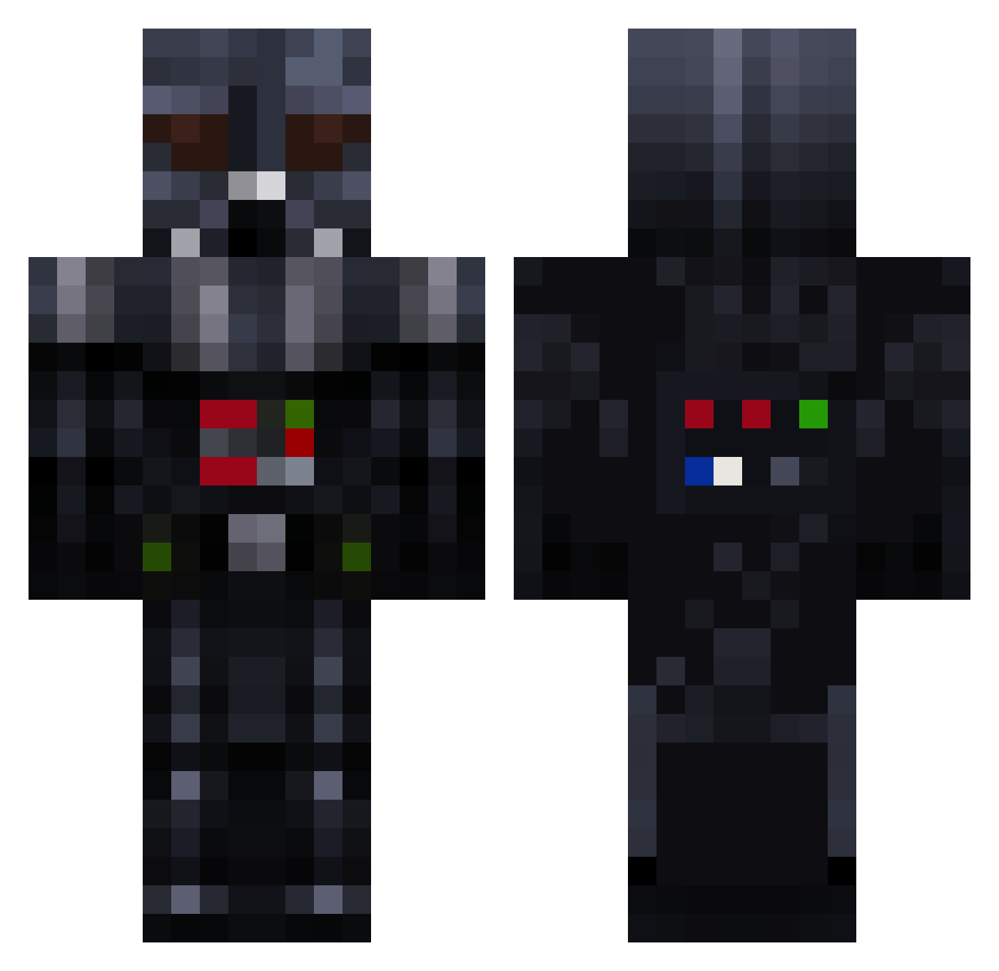 immatt1 Minecraft skin, front and back view