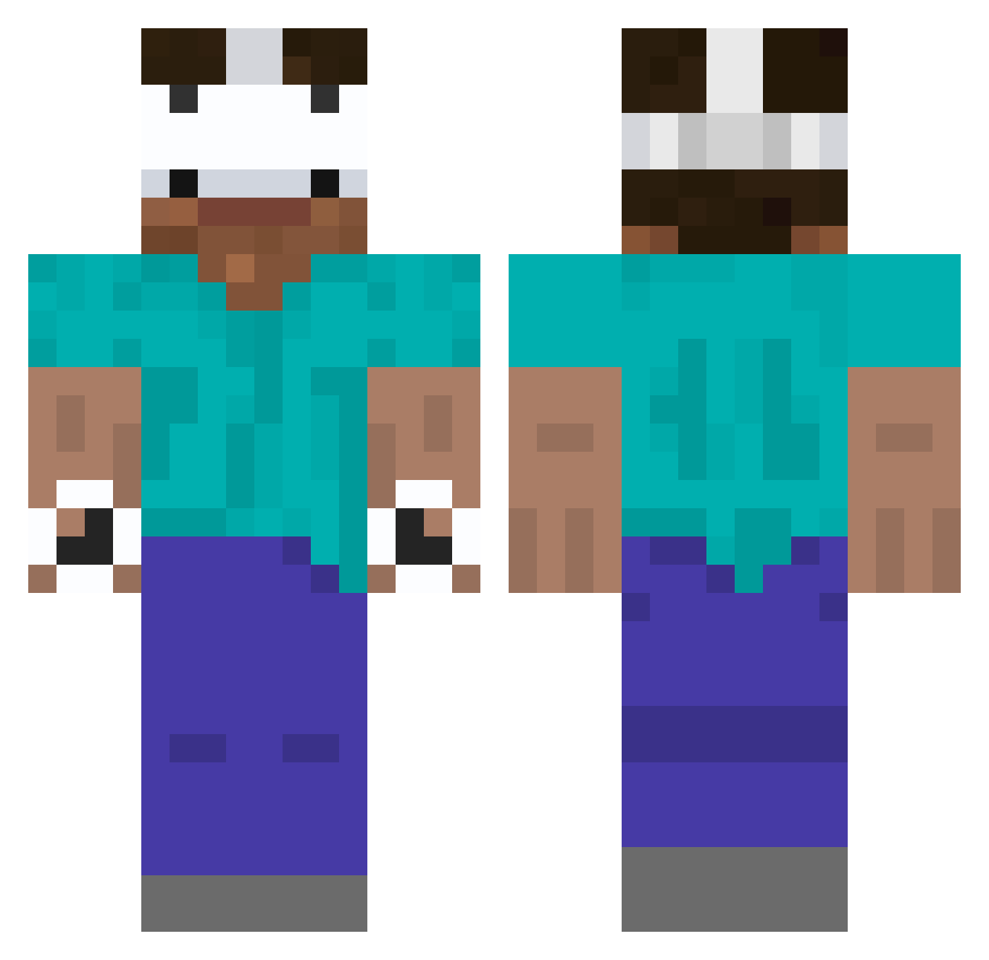 Quellorin0 Minecraft skin, front and back view