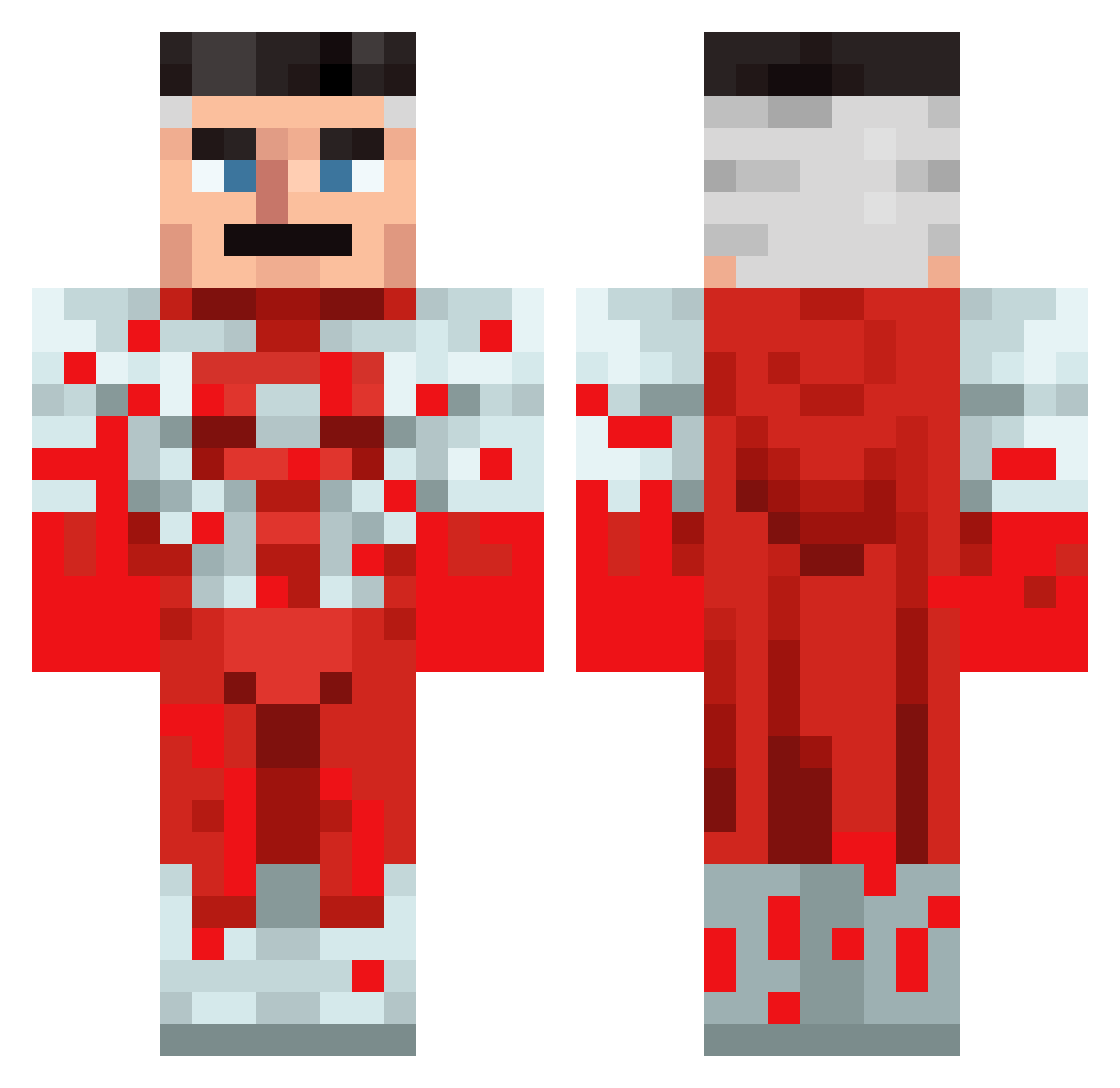 Elpepepapadepapa Minecraft skin, front and back view