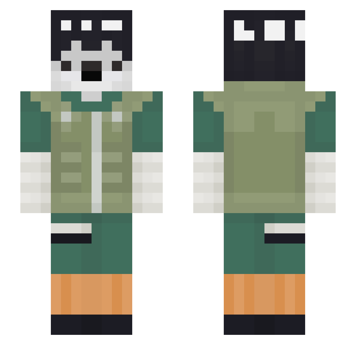 Tomezinho Minecraft skin, front and back view