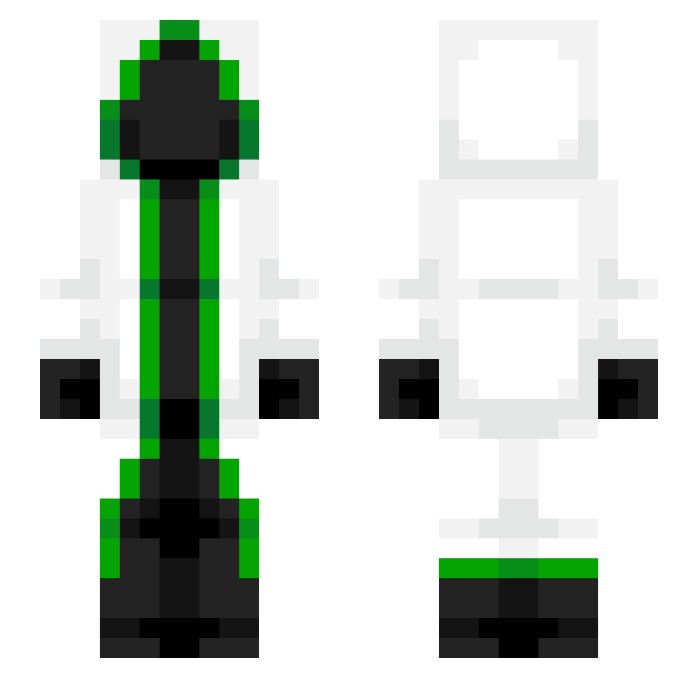 TheTureWarlock69 Minecraft skin, front and back view