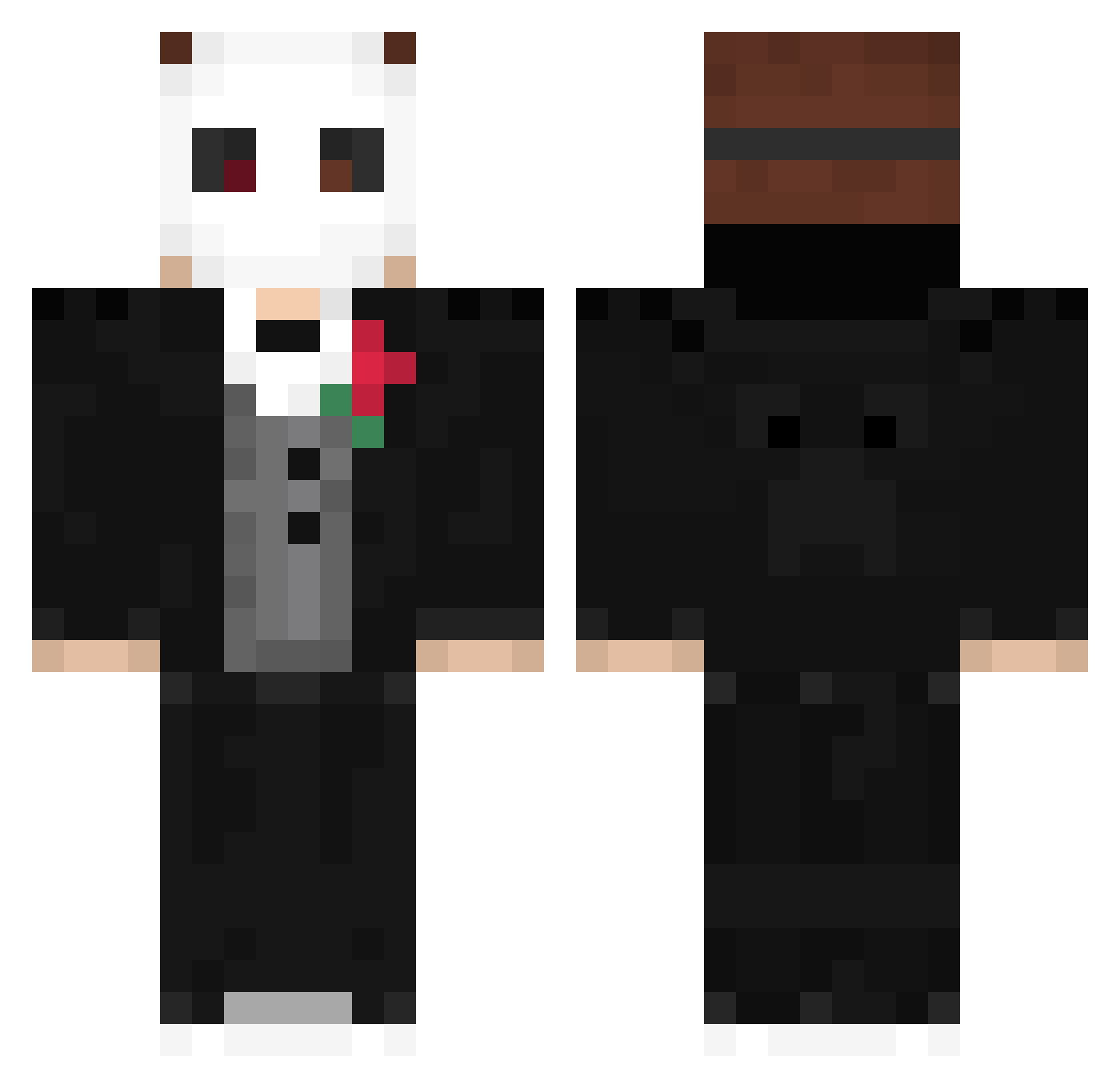 LuckyNest412275 Minecraft skin, front and back view