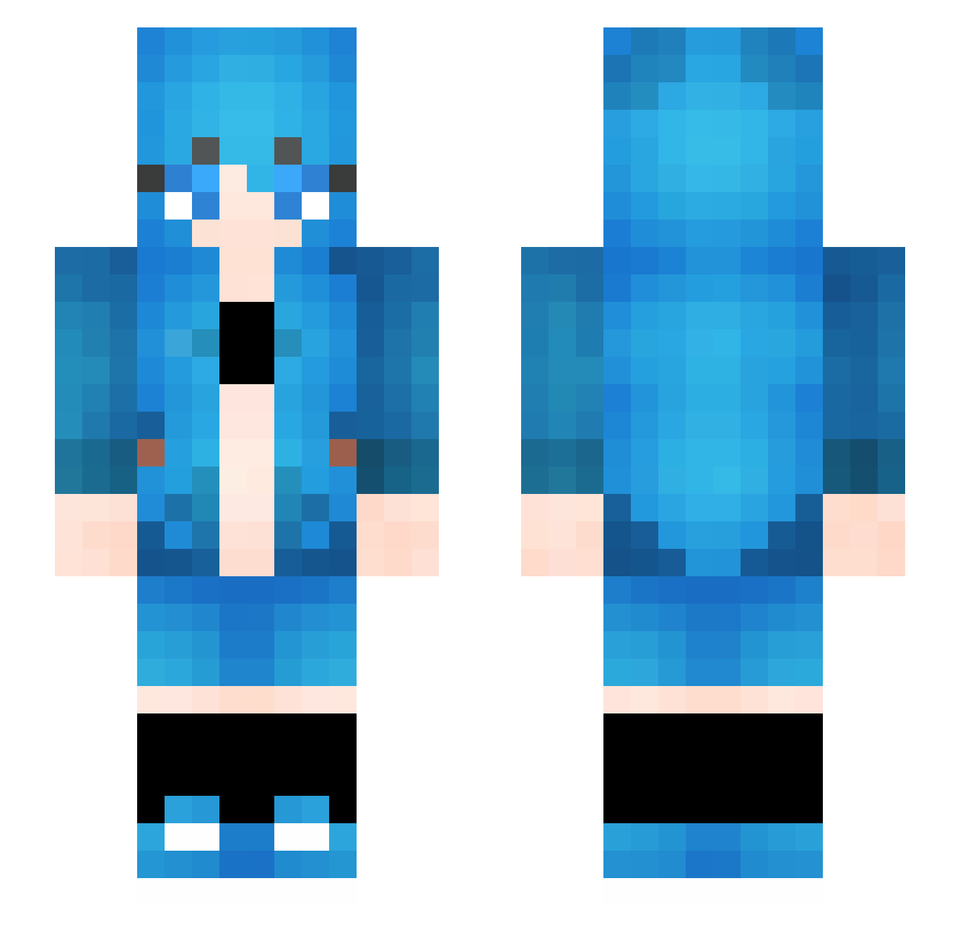 FelixHolmes Minecraft skin, front and back view