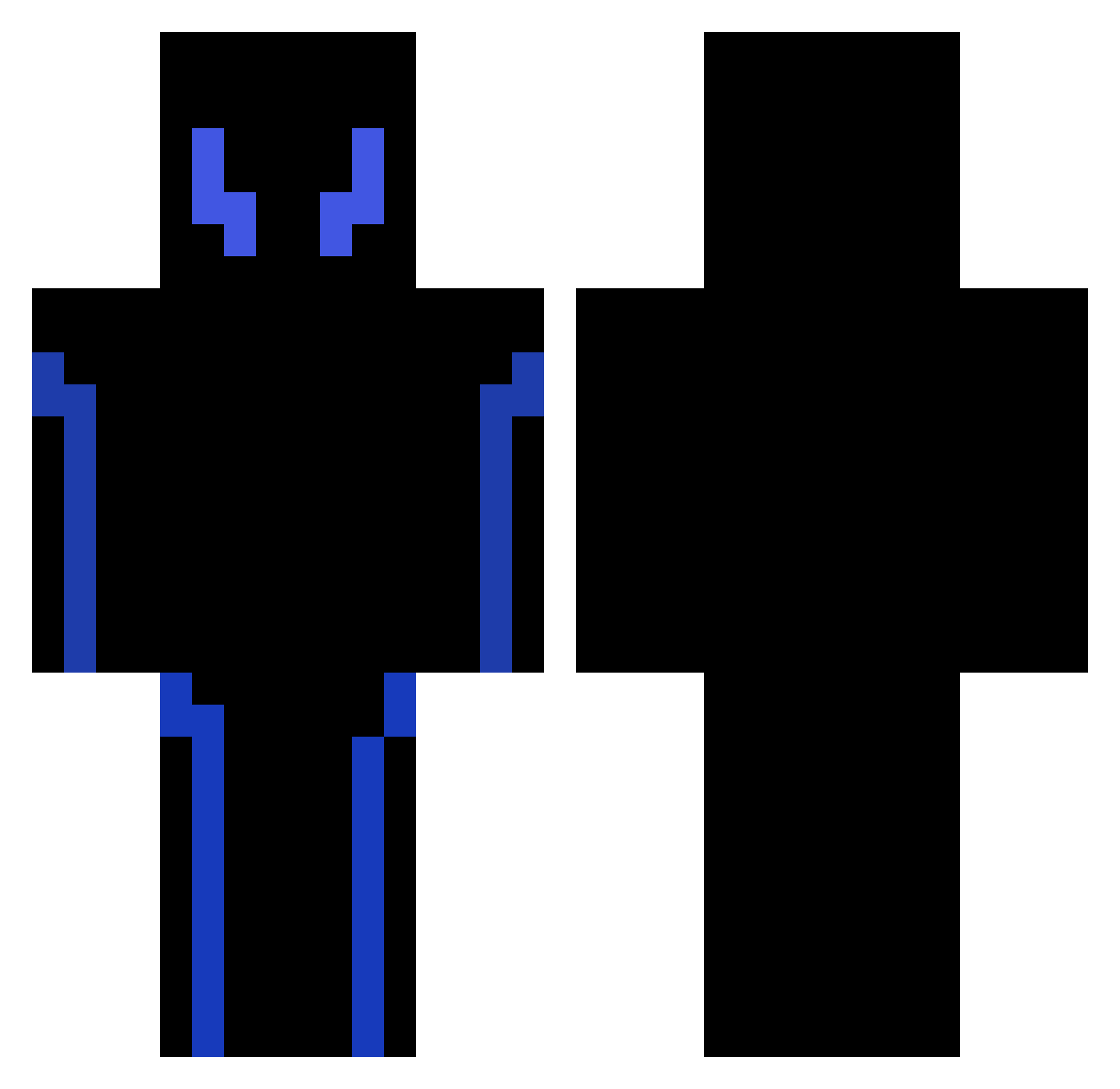 Nyuszi14 Minecraft skin, front and back view