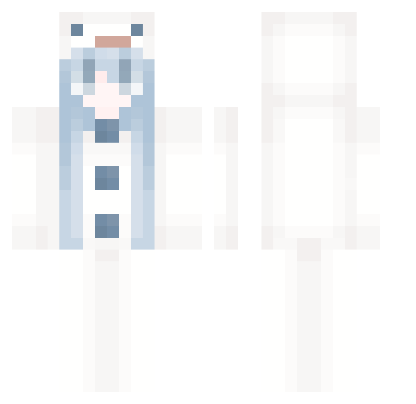 rjwben Minecraft skin, front and back view