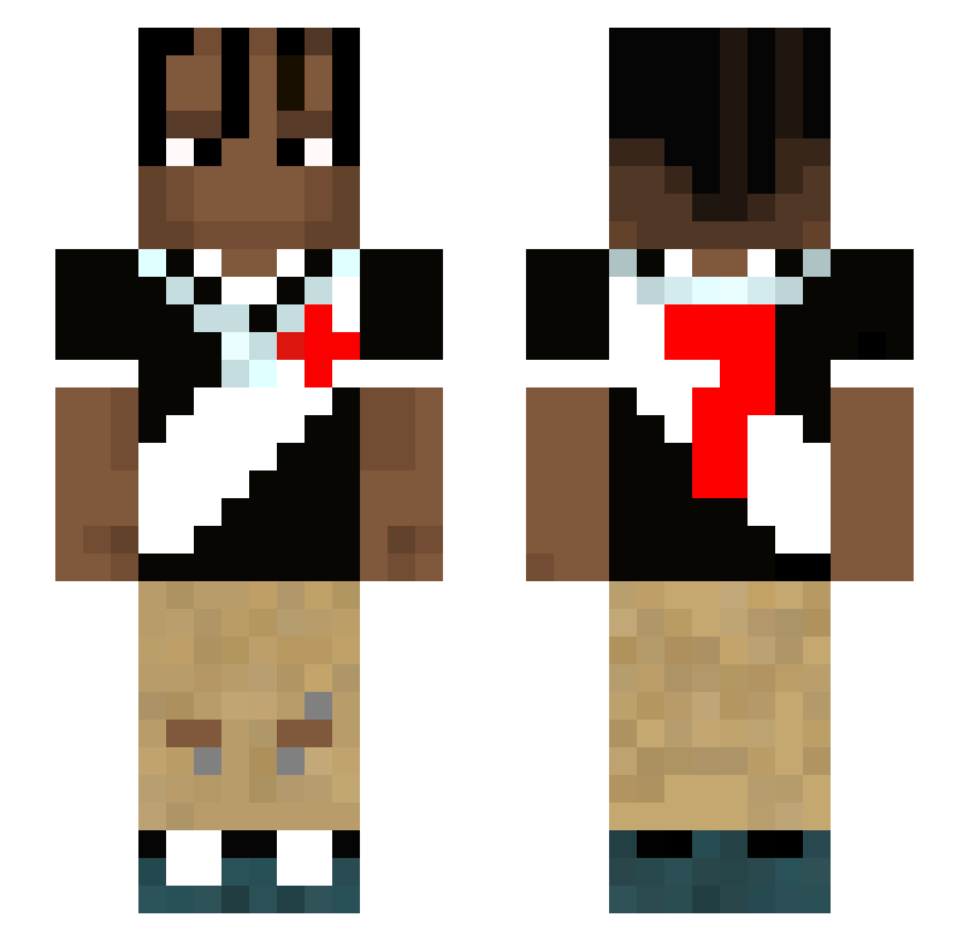 thomass15 Minecraft skin, front and back view