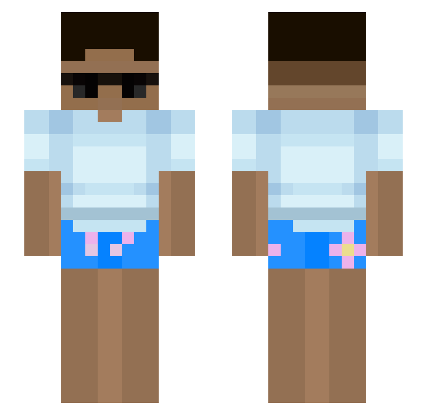 i_kShas Minecraft skin, front and back view