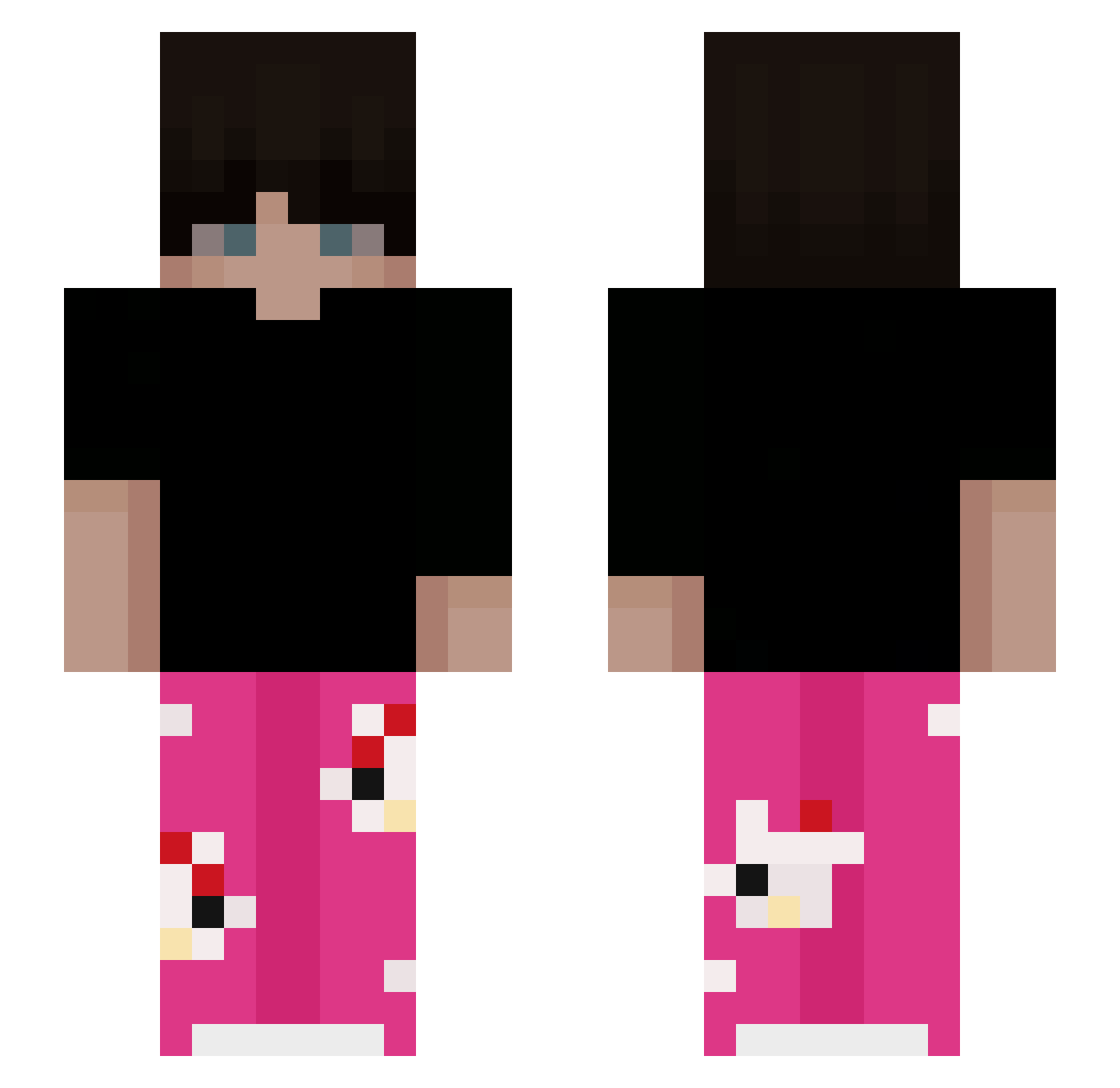 FrancoTheBuilder Minecraft skin, front and back view