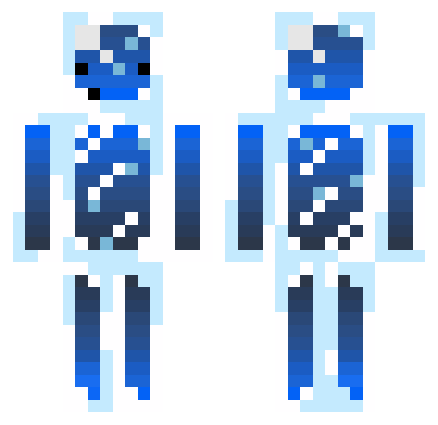Dippe20 Minecraft skin, front and back view