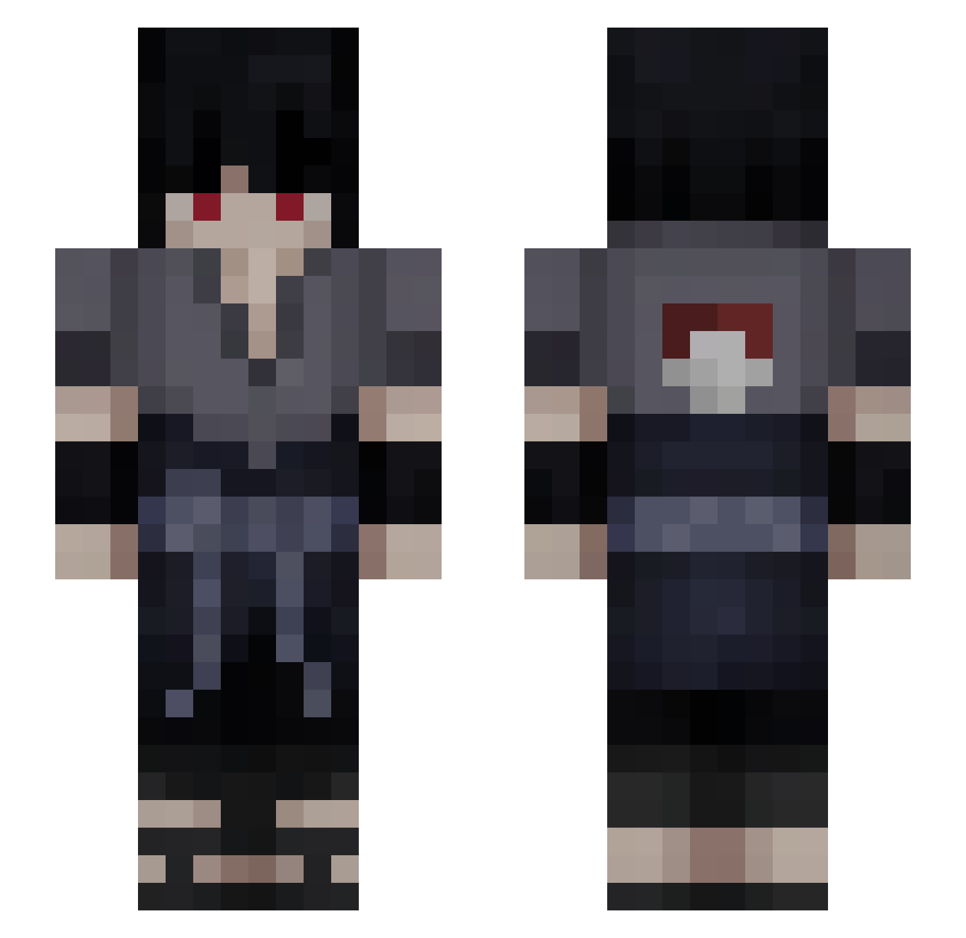 Ilsfully Minecraft skin, front and back view