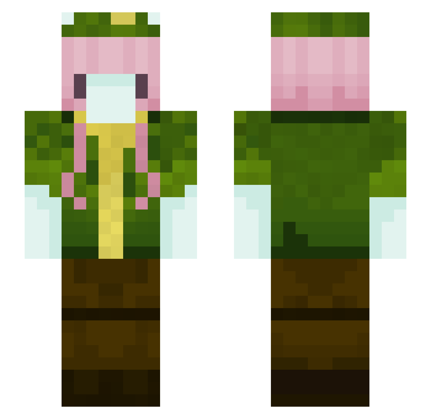 call_me_melody Minecraft skin, front and back view