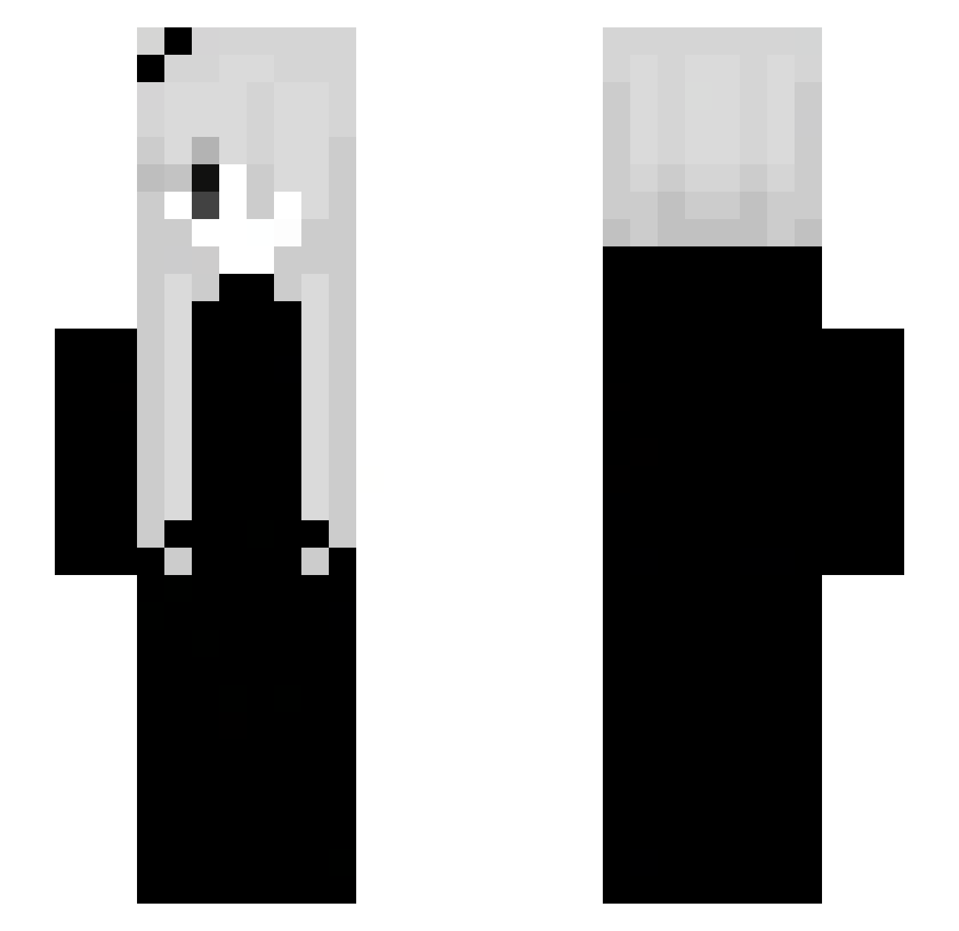 mccts Minecraft skin, front and back view
