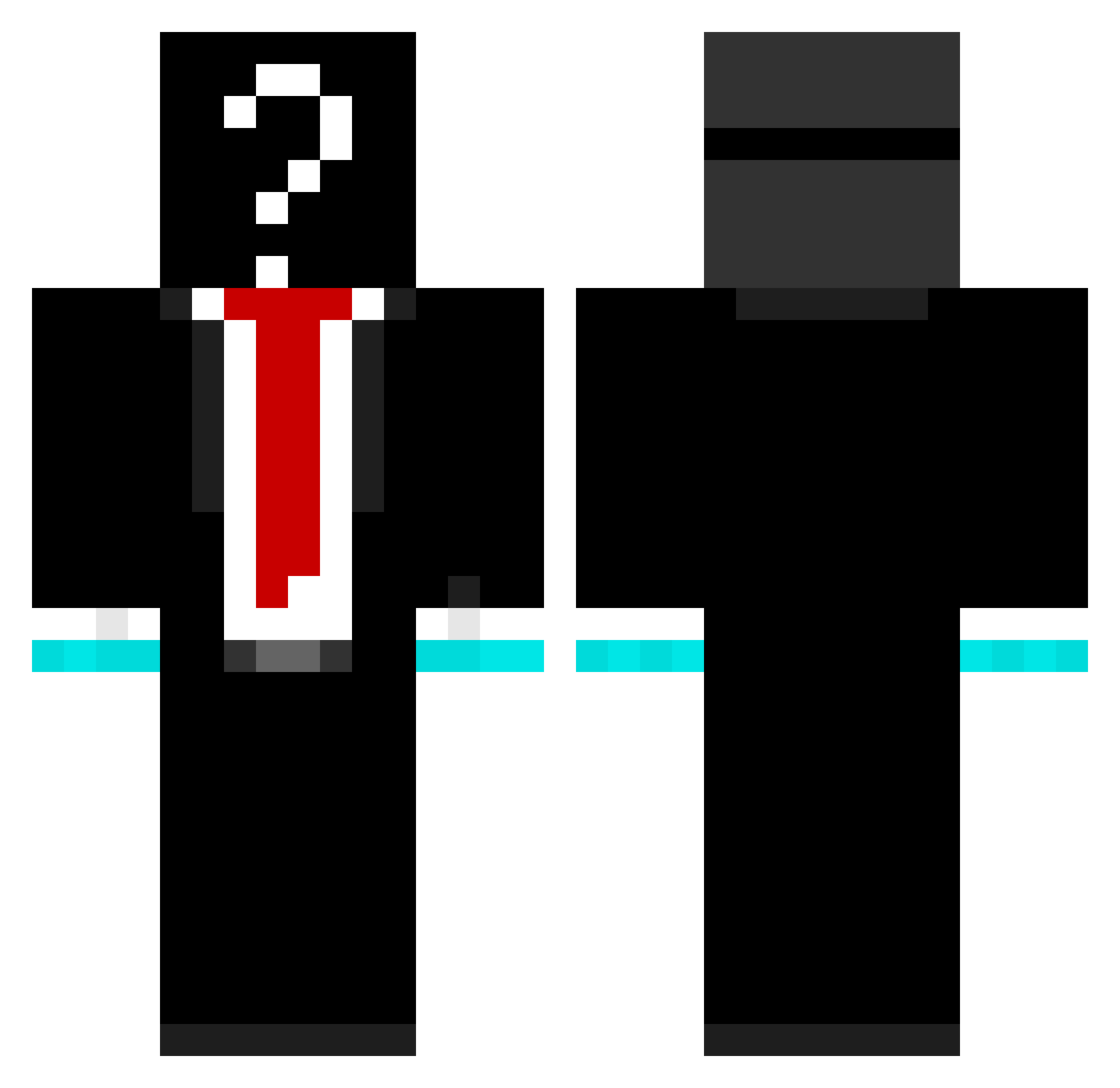 Jason_Leung_05 Minecraft skin, front and back view