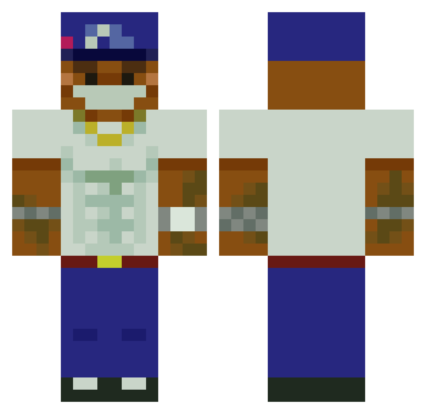 Stevielukas05 Minecraft skin, front and back view