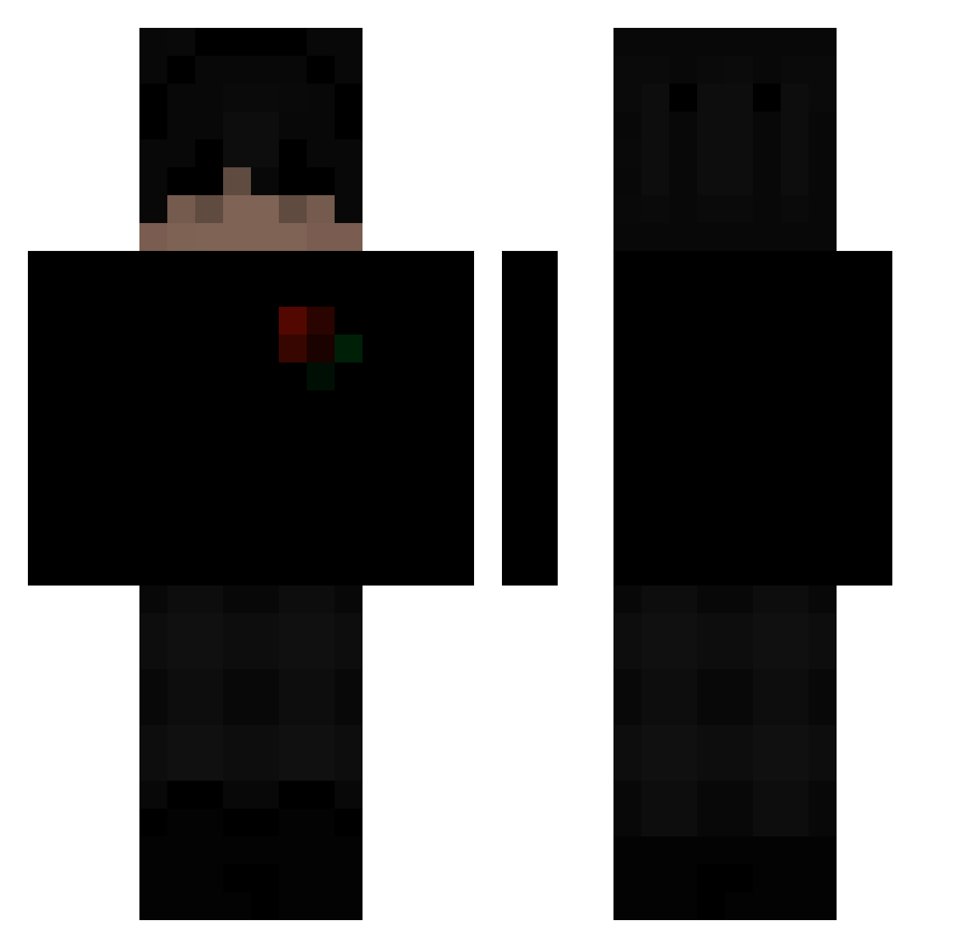 smivyy Minecraft skin, front and back view
